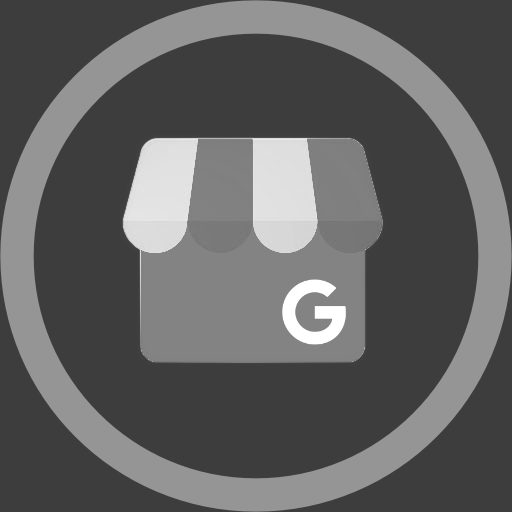 Grayscale Google Business Icon with Gray Ring