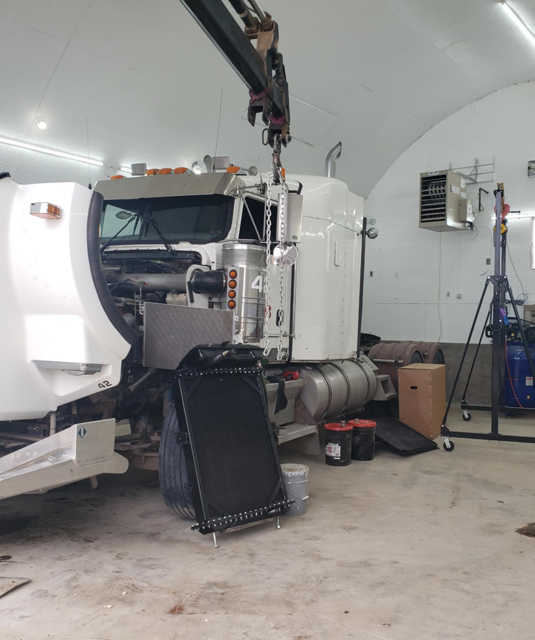 Installing a Radiator in a Heavy Truck